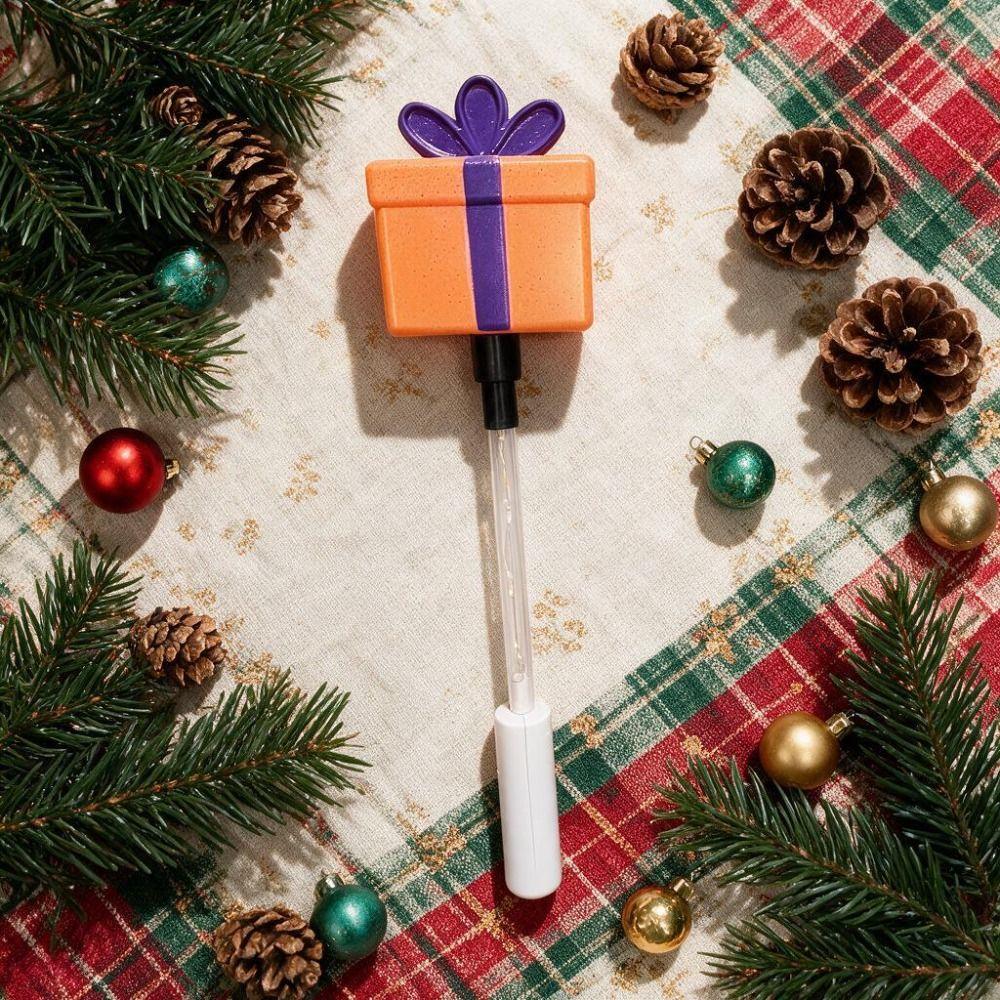 Warm Light Christmas Glowing Stick Handheld Santa Claus Flash Wand Handheld Luminous Toy Outdoor