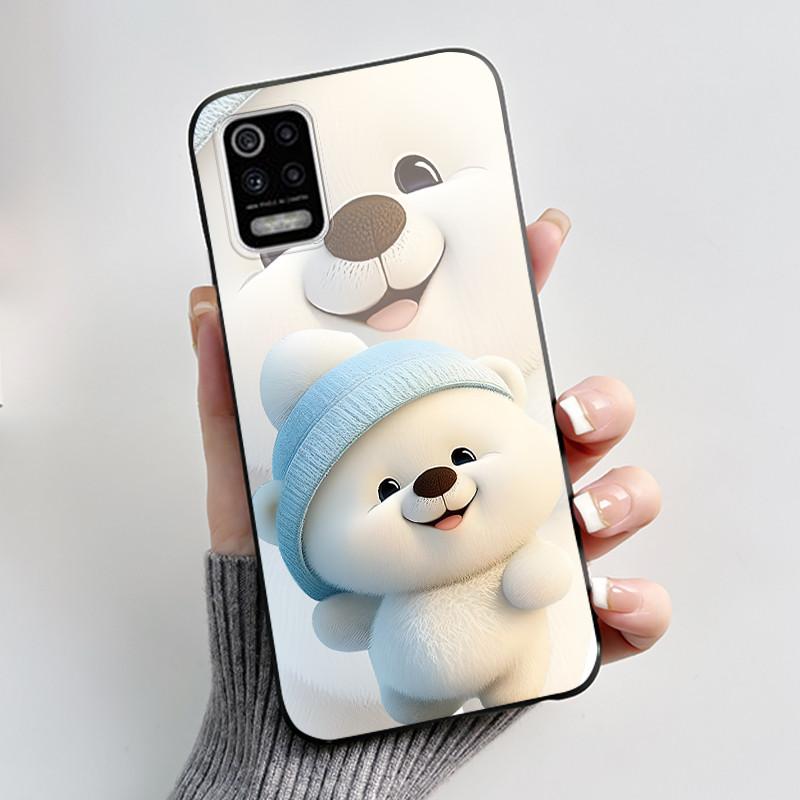 Чехол для телефона LG K52 Q52 K62, роскошный, милый, с рисунком кролика, любовь, смешной, ультратонкий, тонкий, мягкий, черный, ТПУ, силиконовый, защитная задняя крышка