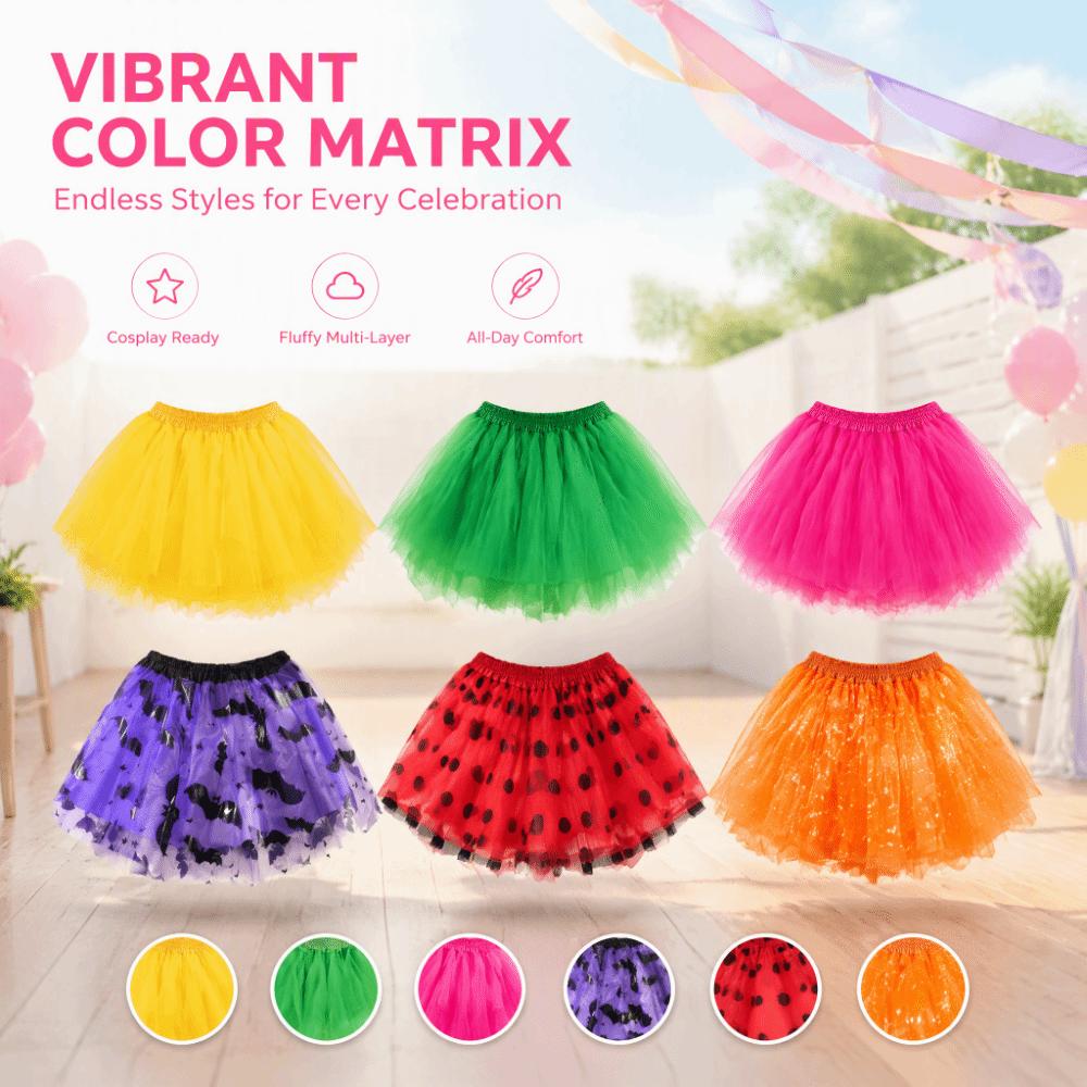 40cm Halloween Costume Skirt with Liner Cosplay Skirt Adult Tutu Skirt Stage Performance