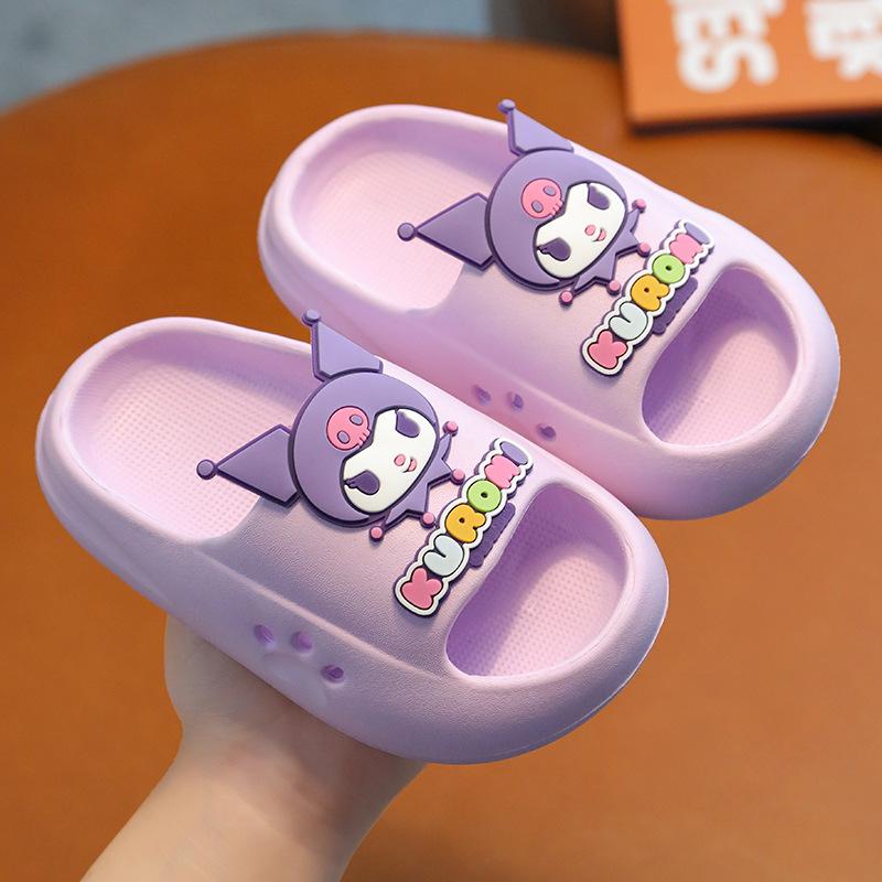 Children's slippers, slip-on sandals, non-slip home slippers for boys and girls, Kuromi cartoon EVA
