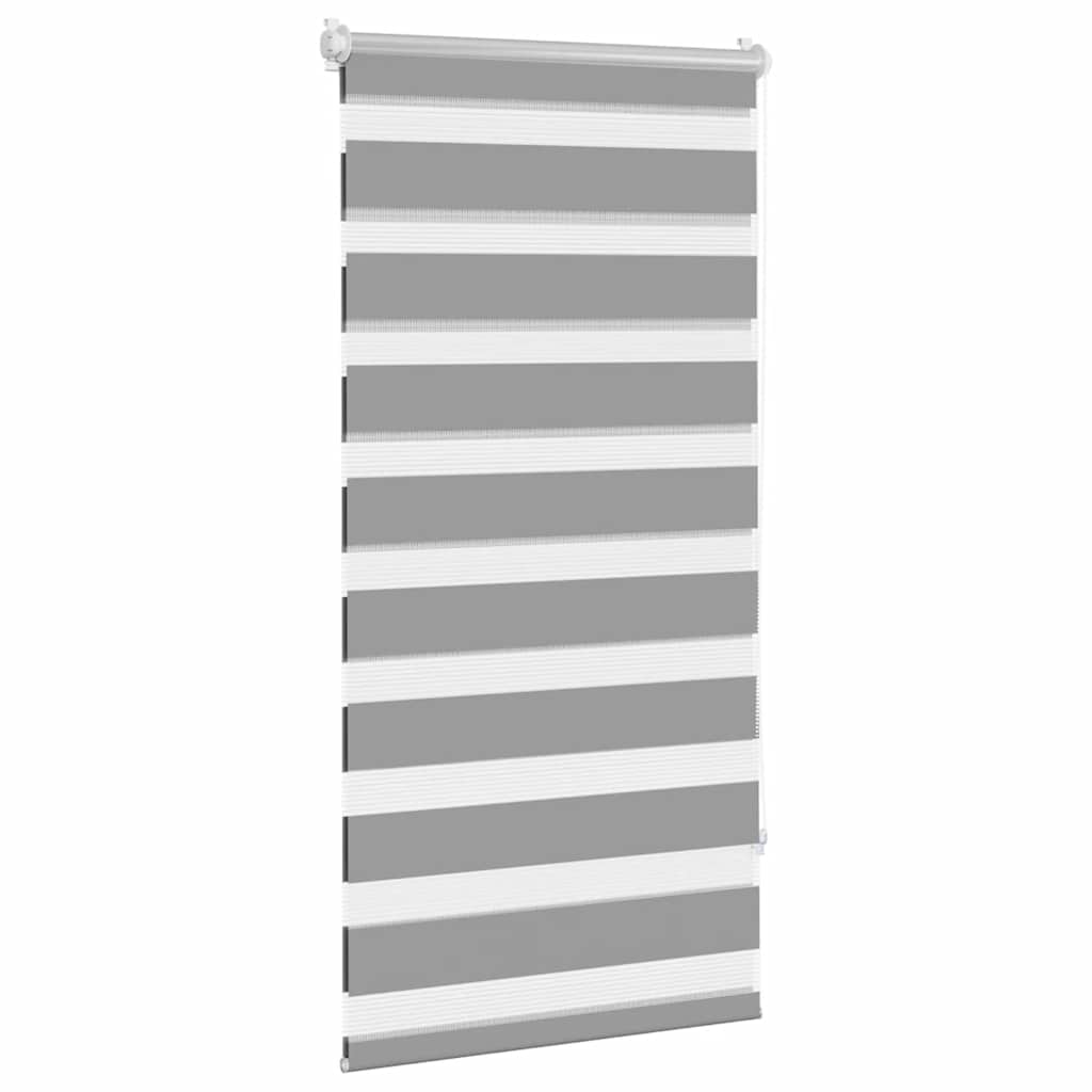 Zebra Roller Blind 80.9 x 150 cm Fabric Width 76.7 cm Grey
