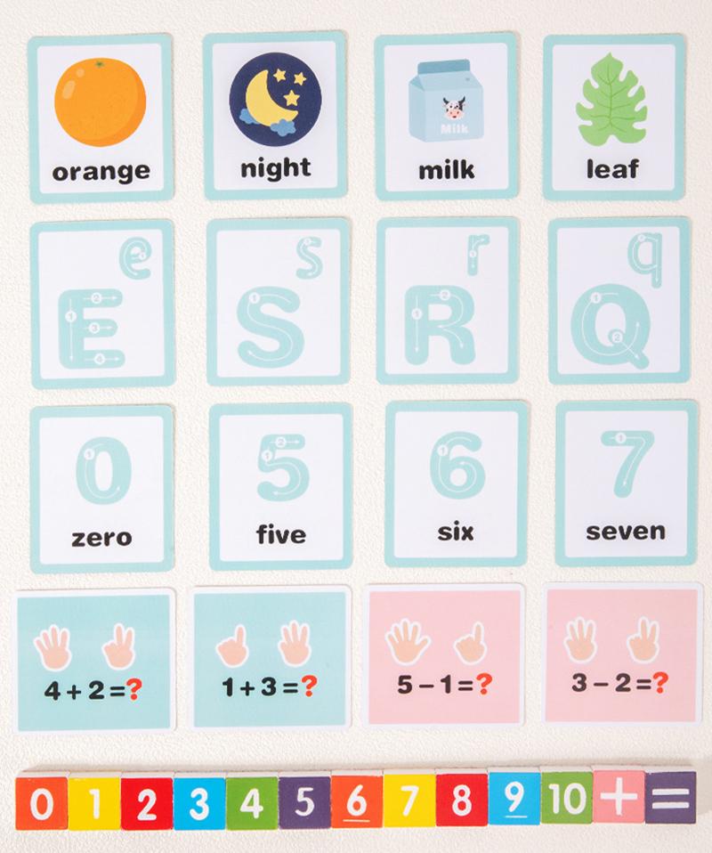 Children's 2-in-1 Sand Drawing Finger Counting Number Spelling Word Drawing Box  Montessori Teaching Aid Early Educational Toys