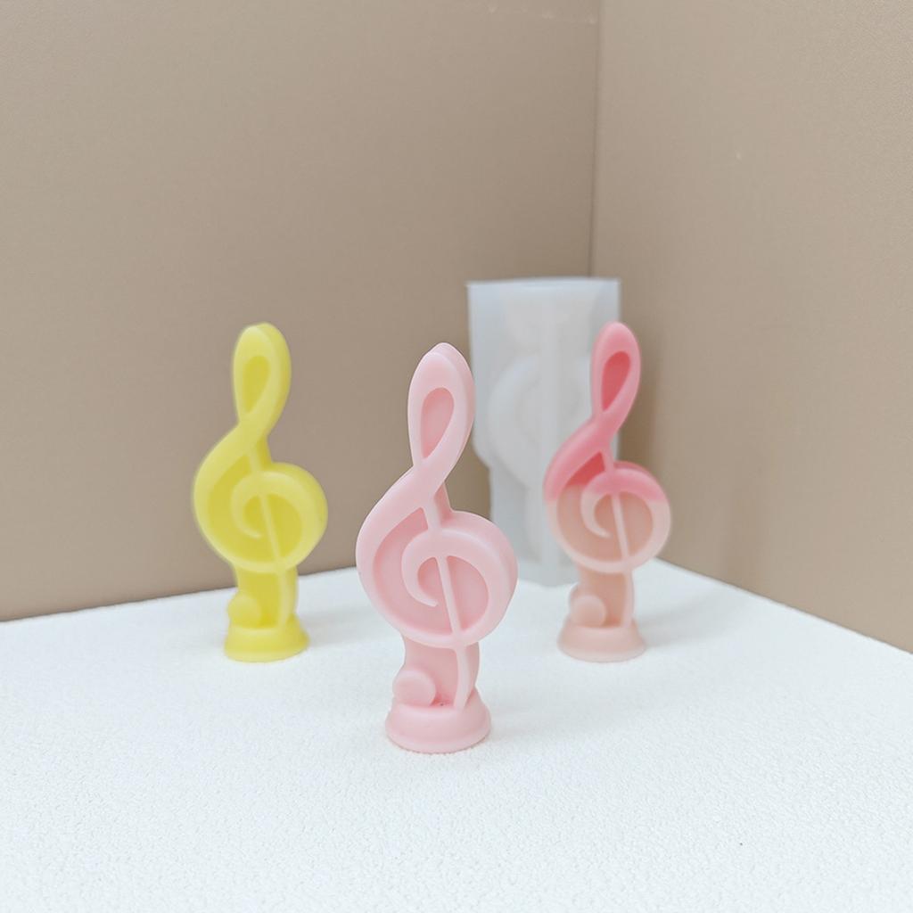 Musical Note Candle Molds Silicone Moulds Scented Candle Resin Casting Molds Handmade DIY Clay Molds Table Decorations