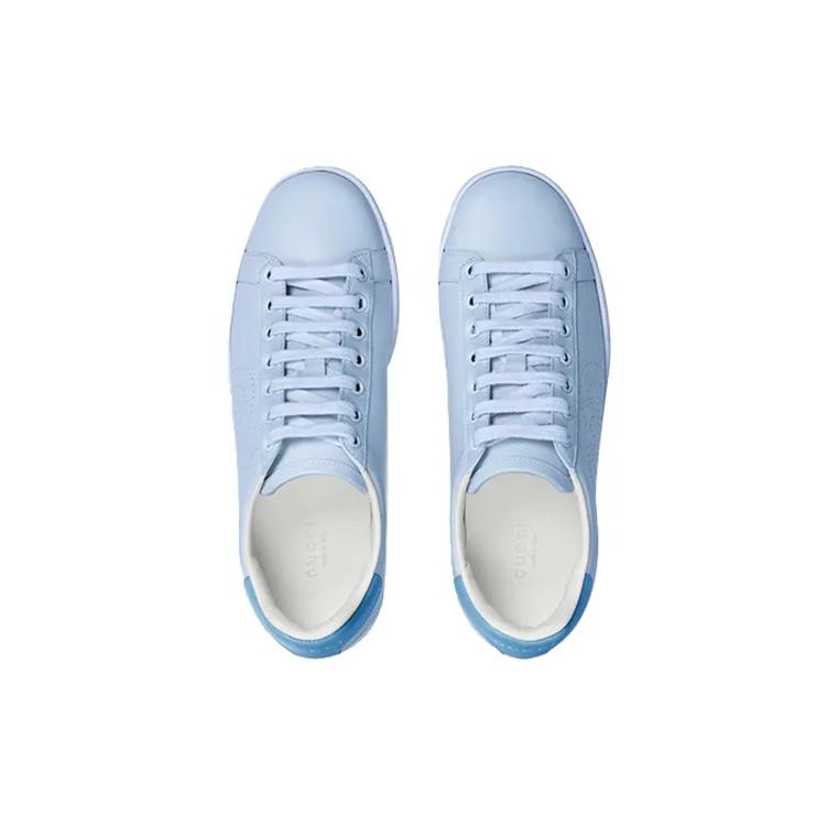 Gucci Womens Ace 'Interlocking G - Blue' (women's sizes) Blue Skate Shoes 598527 AYO70 4971