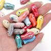 10pcs/lot Cute FIsh Shape Beads Colorful Ceramic Beads Loose Beads For  Jewelry Making DIY Necklace Bracelets Gift Accessories