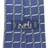Used HERMES tie Belt Pattern silk Blue Gentleman