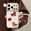 Милый Чехол для Телефона с Кошкой для iPhone 17 Pro 15 16 Pro 13 14 Pro Max 12 11 17 Pro Max Мягкий Силиконовый Кожаный Чехол с Ремешком на Запястье