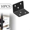 10 L Brackets for Corner Support Metal Braces Furniture Repairing