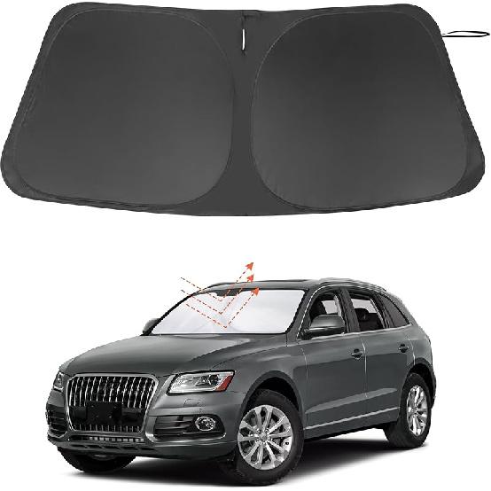 TINGLU Солнцезащитный козырек для Tesla Model X Tesla X 2016-2024 2025 Аксессуары Солнцезащитный козырек на лобовое стекло Защита от УФ-лучей Накидка на солнцезащитный козырек С