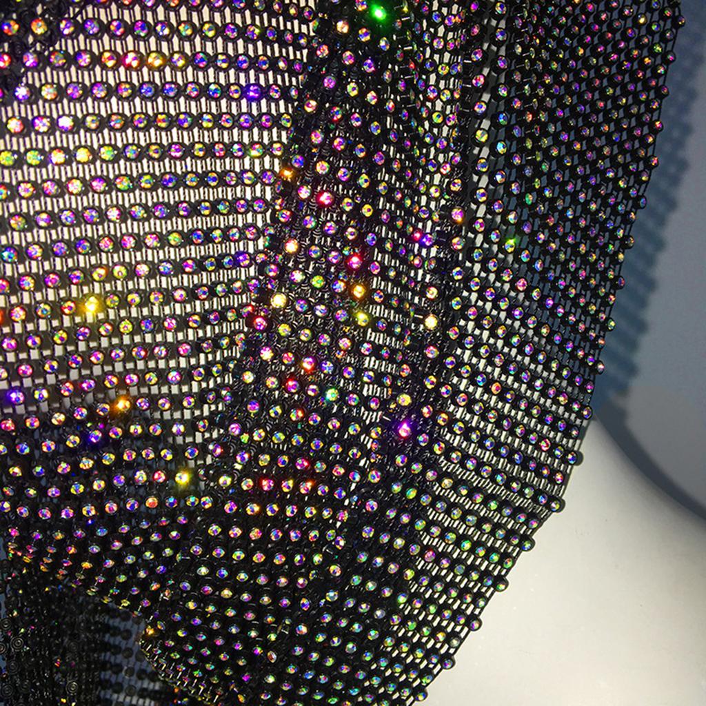 Sparkling Headscarf Neckerchief for Women Bandana Turban Glistening Rhinestones Headband Turbans Neck Tie Scarf