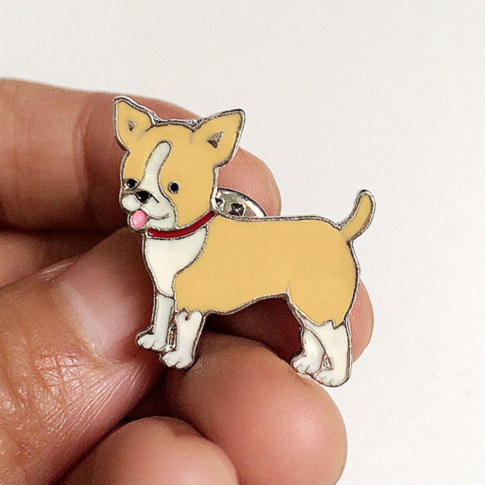 Cartoon Dog Dog Animal Enamel Pins Bulldog Cartoon Metal Badge Pet Dog Brooch Kid Gift