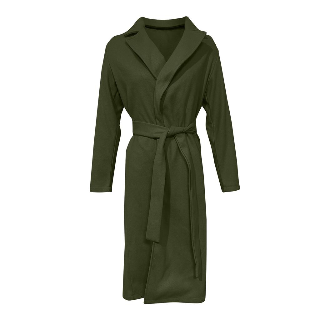 Women's Fashion Casual Hundred Lapel Coat Solid Color Long Sleeve Jacket