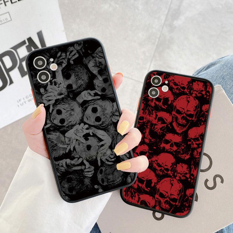 Модный Чехол-череп для iPhone 16 15 12 13 Mini 11 14 Plus Pro MAX 7 8 Plus SE 2020 XR X XS Ударопрочный Задний Чехол