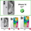 Coque Noir pour iPhone 16 et 2 Verres Trempé Film Protection Ecran Phonillico®