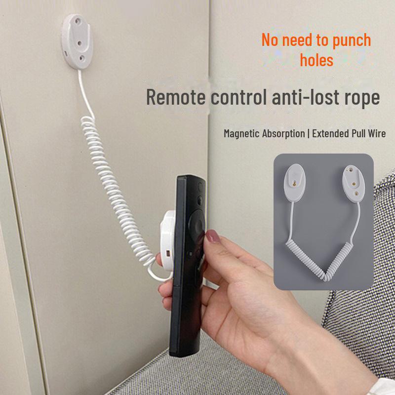 Настенный магнитный держатель пульта дистанционного управления с защитой от кражи и тросом, предотвращающим потерю
