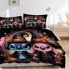 3Pcs Halloween Stitch Angel Bedding Sets For All Sizes New 3D Printed Bed Cover Comforter Duvet Cover Pillowcase Bedroom Decoration