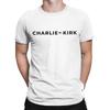 Casual Charlie Kirk Logo T-Shirts Men Round Collar Cotton T Shirt Short Sleeve Tees Big Size Clothing