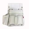 Gokusho White Leather Nail Bag with Ink Pot Holder GL-03W
