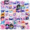 50 Dreamy Purple Series Cup World Красочные граффити-наклейки для чайной чашки Украшения своими руками