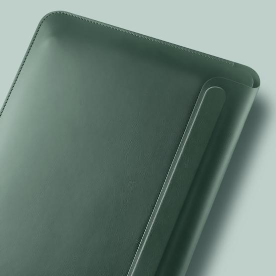 Чехол для ноутбука 16 дюймов, тонкий, на магнитной застежке, однотонный, многофункциональный, универсальный коврик для мыши, водонепроницаемый чехол для ноутбука из искусственной кожи для MacBook