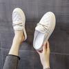 Closed Toe Half Slippers Women's New Summer Outdoor Wear Fashion Summer Lazy Sandals Without Heel White Shoes