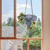 Elephant Sunflowers Window Hanging