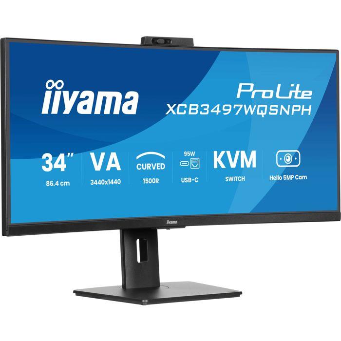 Moniteur - IIYAMA - XCB3497WQSNPH-B1 - 34 pouces - 3440 x 1440 - 1800R