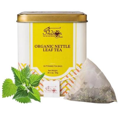 Индийский чай - органические листья крапивы 30 чайных пакетиков-пирамидок | Urtica Dioica | Травяной чай