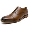 Foxsense Leather Business Dress Premium Genuine Lightweight and Size Men's Shoes, Straight-Tip, Leather, Wingtip, Waterproof, Formal, Brown, 28.5cm,