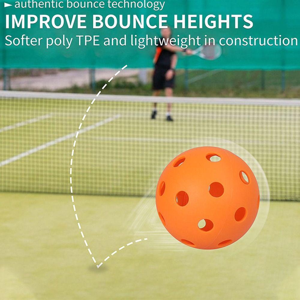 6pcs PVC Pickle Balls with Bag Balanced Competition Ball Portable Pickleball Balls Indoor