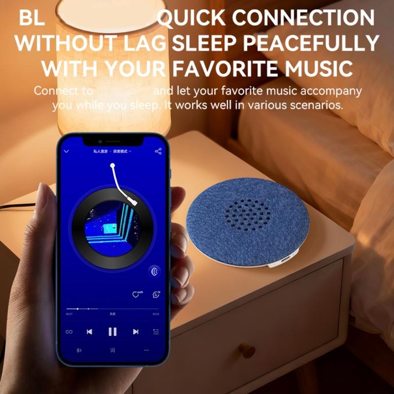Тонкий аппарат для сна со звуками, совместимый с Bluetooth 5.4, и натуральным белым шумом для глубокого расслабления и лучшего ночного отдыха