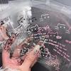 50 шт. милый мультяшный кот рыба прозрачный самозапечатывающийся пакет корейский минималистский маленький защитный чехол для хранения карт девушка