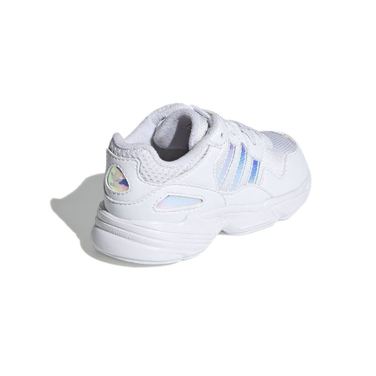 Adidas Originals Yung-96 El I Fabric Breathable Low-Top Walker Shoes Baby Shoes White Blue EE6739