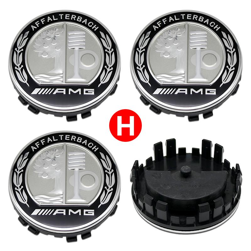 JVC5 Benz Car 75mm Car Floating Wheel Center Hub Caps Cover for Mercedes Benz B/C/E/S Class A Class C200L GLC GLK CLA Accessories.