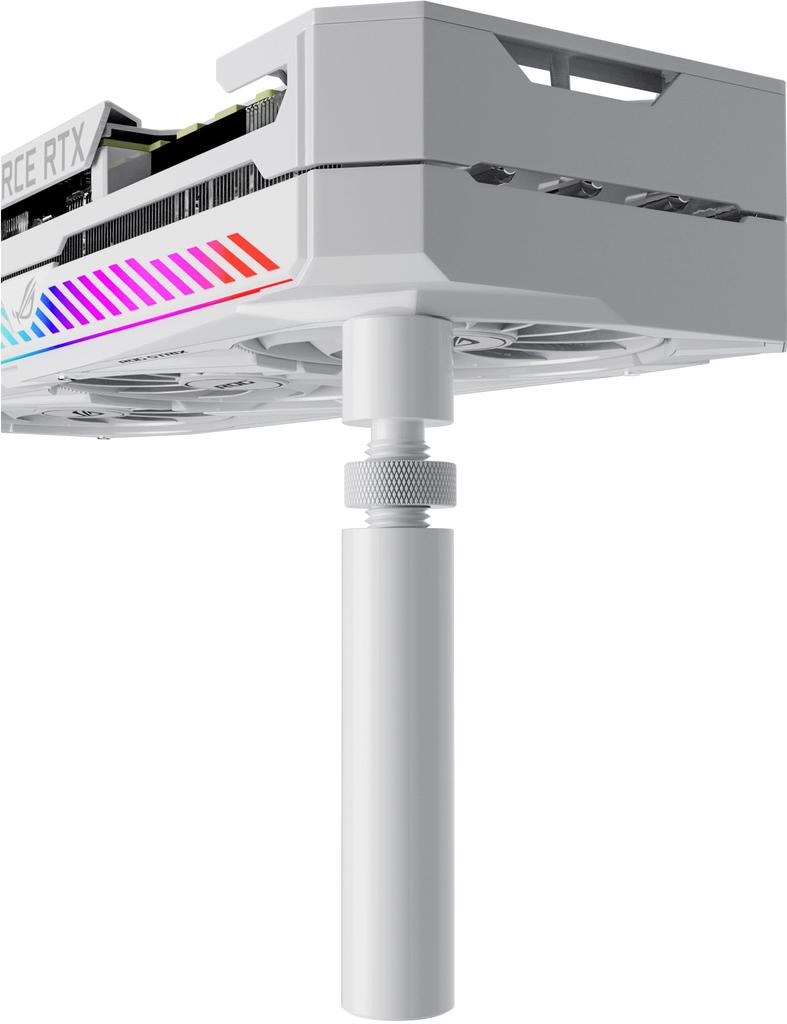 Novonest GPU Support Gravo Stay White GPU Stay White Video Card Holder Height Adjustment Gravo Support Extendable Graphic Card Support GPU Stand VGA