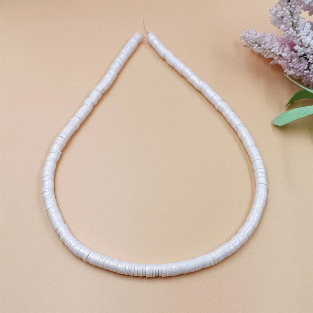 Высококачественные бусины в 1 нить для изготовления ювелирных изделий из полимерной глины, ожерелья, самодельные разделительные бусины, 350 шт., 12 цветов, модные браслеты, 6 мм, перламутровый порошок