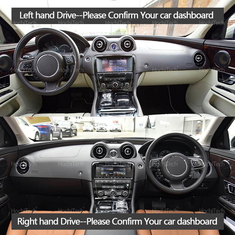 Для Jaguar XJ XJL X351 2010-2019 Автомобильный коврик на панель приборов Черная/Коричневая кожаная накладка на панель приборов Замшевый коврик на панель приборов Аксессуары-солнцезащита