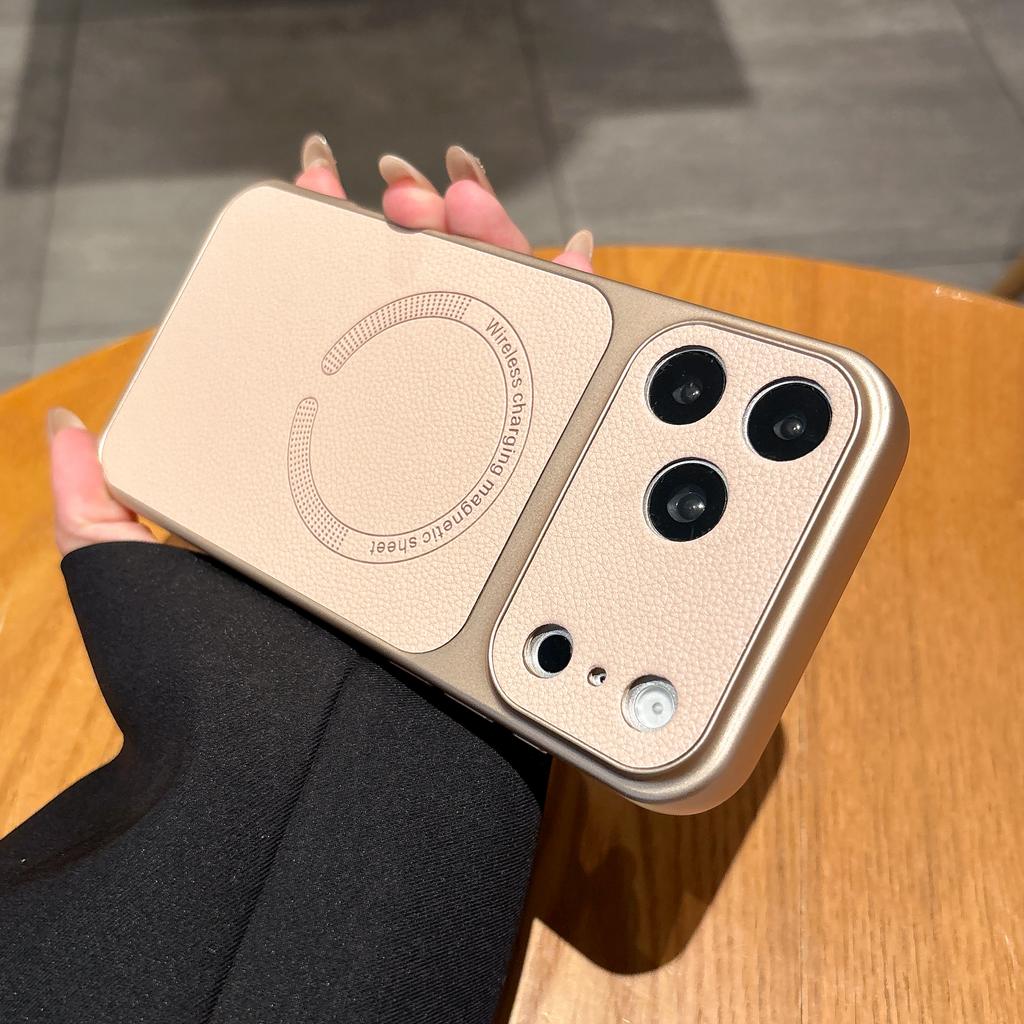 Роскошный чехол с текстурой кожи личи для MagSafe для iPhone 17 Air 16 15 14 13 12 11 Plus Pro Max, магнитный матовый защитный чехол