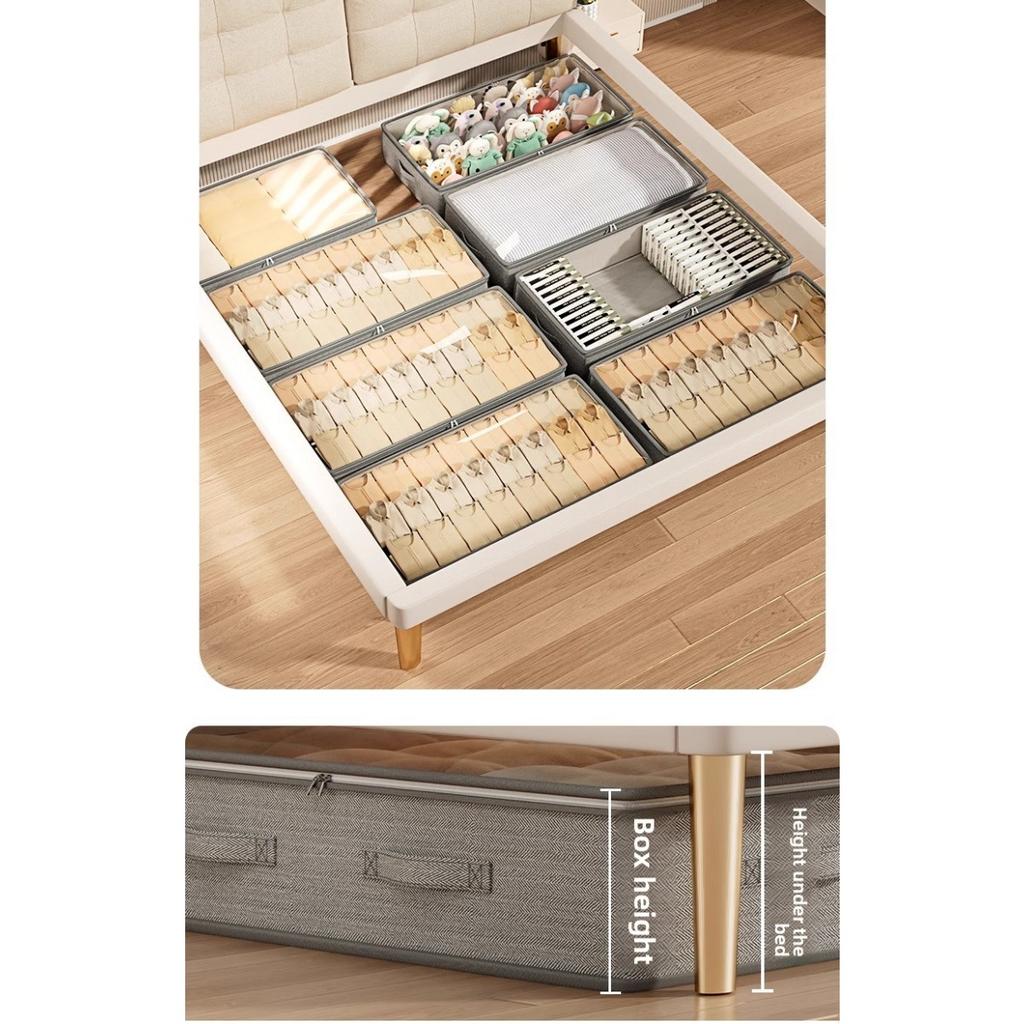 Underbed Wardrobe Organizer and Storage Cabinet, Foldable Under Bed Storage Bag, Powerful Function, No Space Occupation, Under Bed Storage