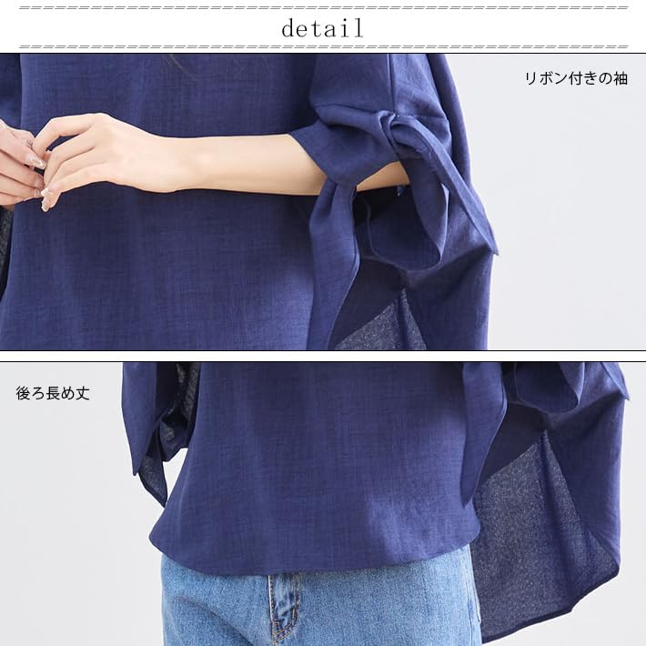 AICA Туника Лента Круглый Объемный Свободный Плюс Однотонный Один Размер Белый Женская А-силуэта Блузка, Пуловер, Расклешенная, Рукава, Горловина, Рукава, Рукава 3/4,