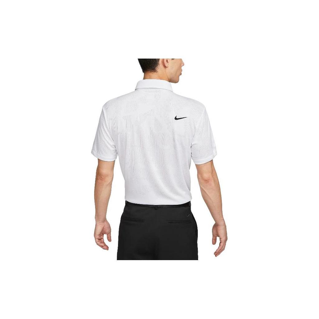 Nike Polo Shirts Men's White Polo Collar Moderate Straight Fit DR5304-100