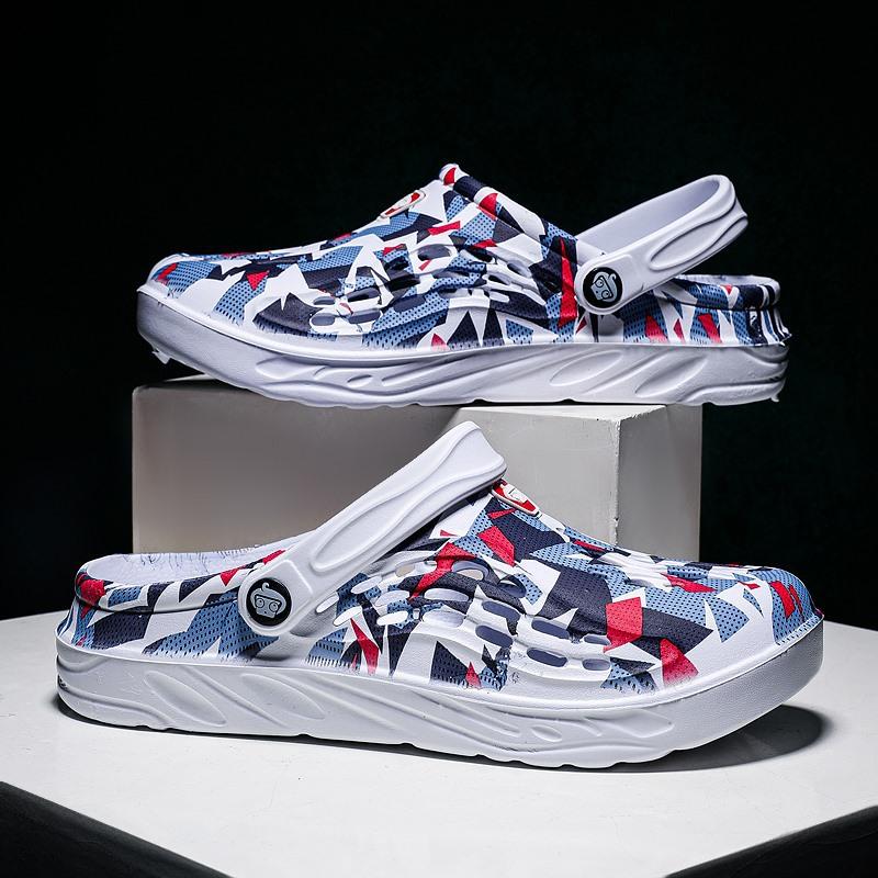 Fashion Summer Men Slippers Outdoor Garden Shoes  Male Beach Slippers Flip-Flops Men Indoor Home Slides Loafers Mules Plus Size 49