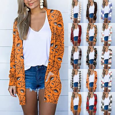 Женский кардиган с открытой передней частью, свитер с длинными рукавами и карманами, свободная драпировка