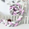 Knot Ball Pillow Braided Crib Bumper European Knit Baby Bed Rail Cover Soft Fluffy Round Throw Pillow for Bedroom Sofa Couch