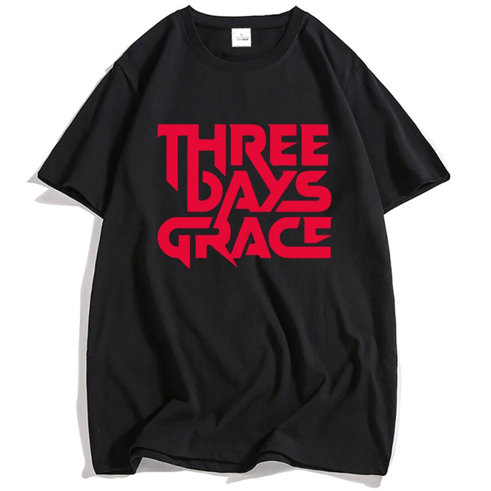 Футболка с принтом группы THREE DAYS GRACE, летняя, хлопковая, с коротким рукавом, повседневная, мужская, женская, футболка с круглым вырезом, унисекс, уличная одежда, гранж