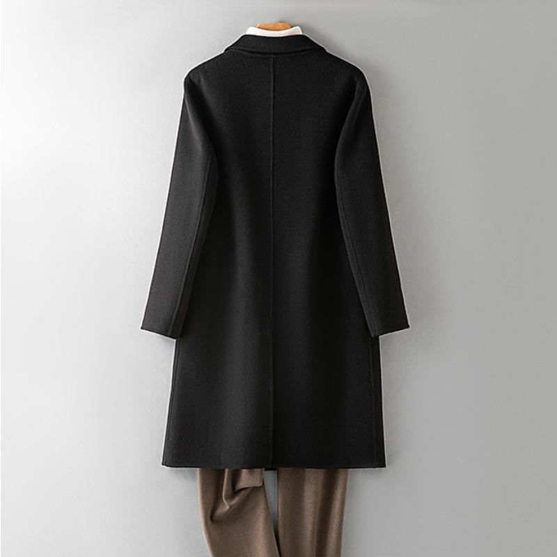 Double-sided 100% Wool Coat Men's Thickened Woolen Coat Long High-end Nizi Cashmere-free Coat