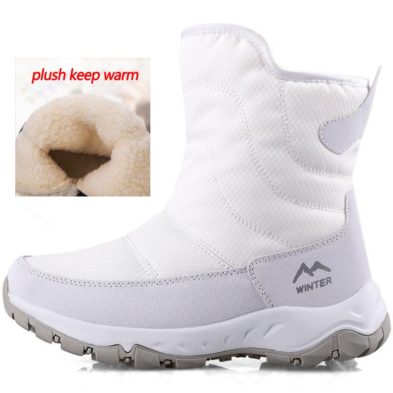 2024 зимние ботинки для мужчин и женщин, плюшевые теплые зимние ботинки, походные ботинки на открытом воздухе, хлопчатобумажная обувь, износостойкие, нескользящие мужские ботинки