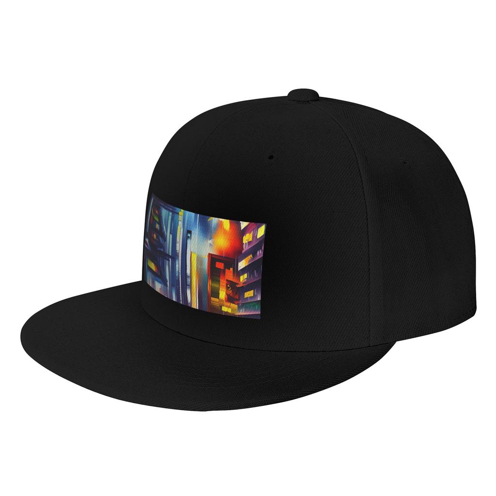 Fashion City of Fire and Ice Flat Brim Sun Hat Casual Gatherings Tennis FeUnisex