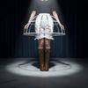 Белая Юбка-Кольцо Куполообразная Силуэт Колокол Круглая Рама Клетка