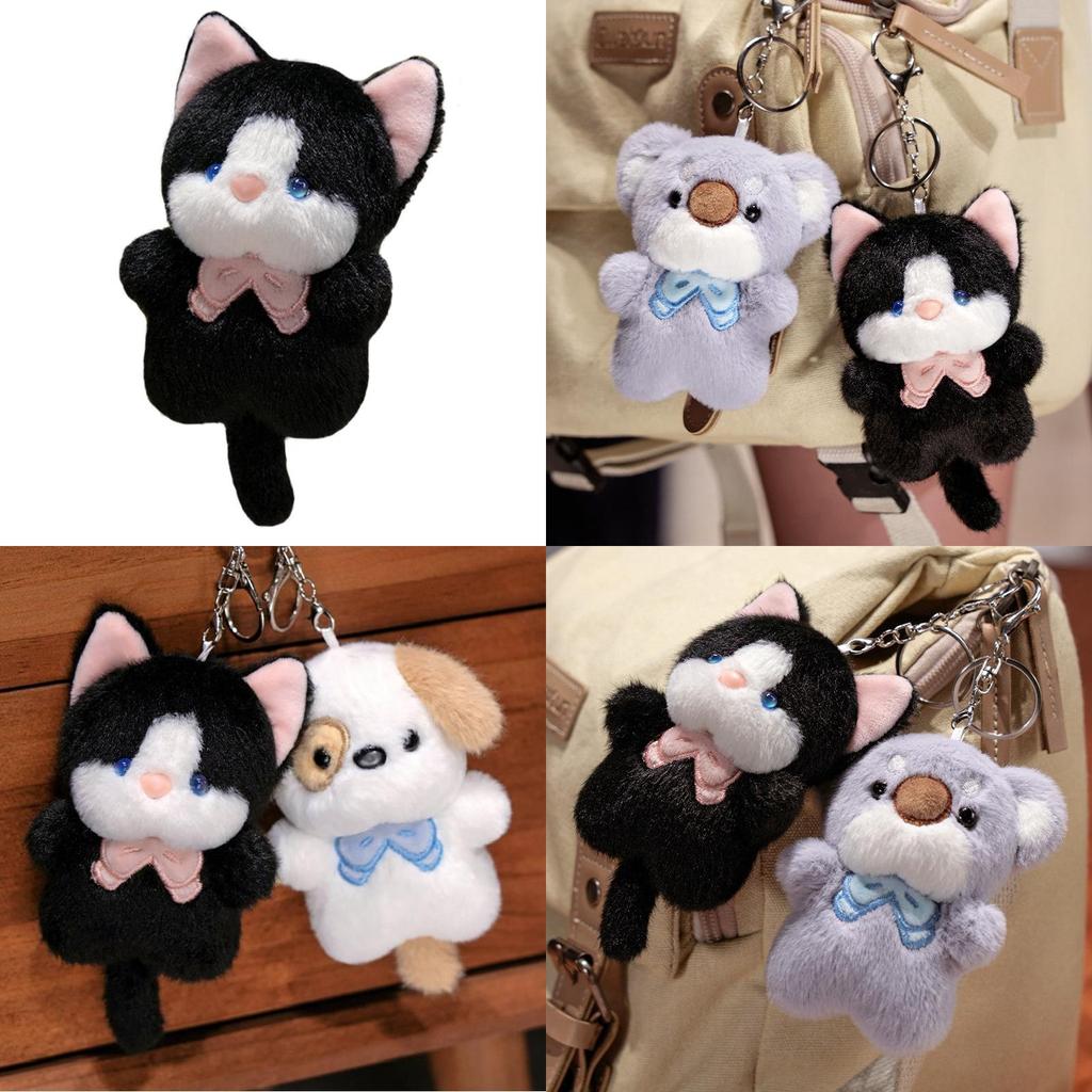 Adorable Cat Dog Koala Plush Keychain Doll Cute Backpack Pendant For Girls